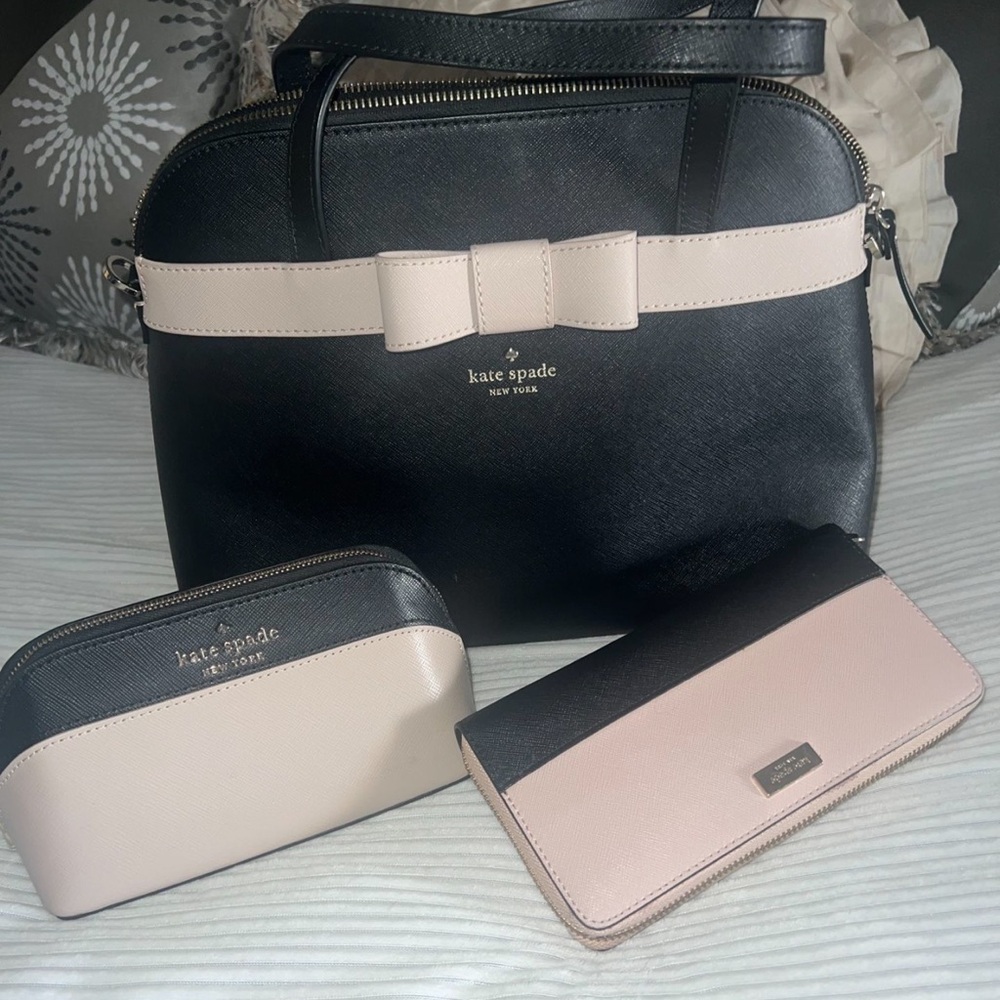 Kate Spade Black and Pink Purse Set